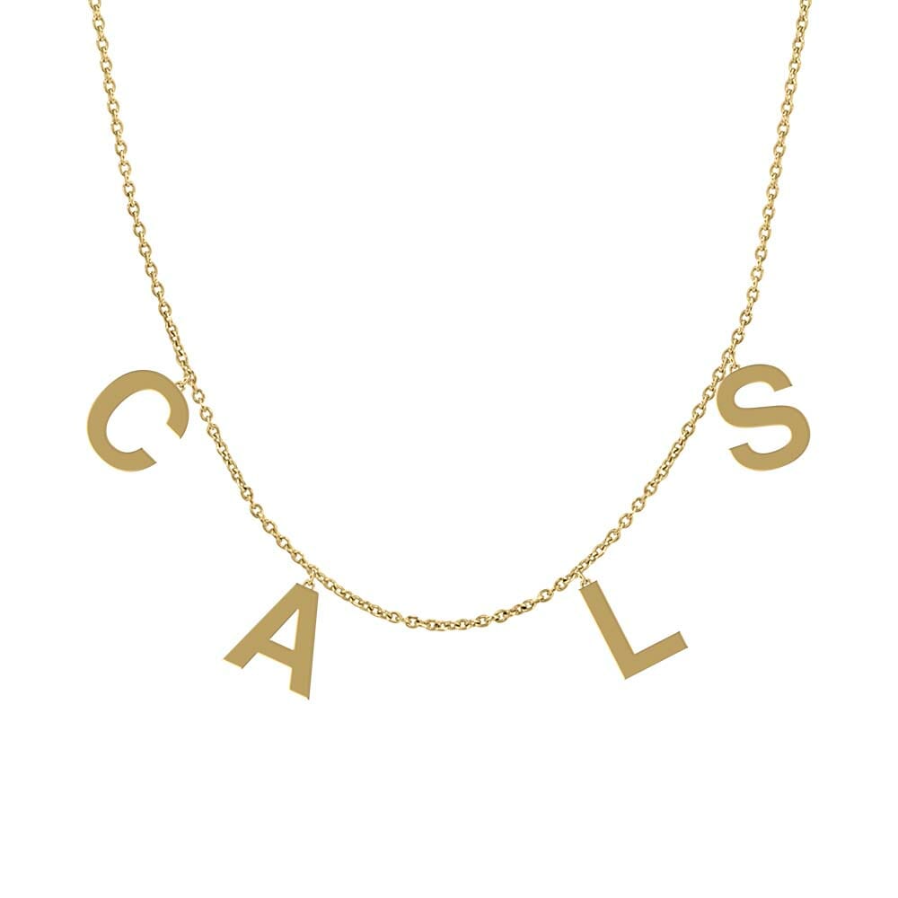 16"-18" Custom Initial Necklace in Select Metals with 2, 3 or 4 Letters