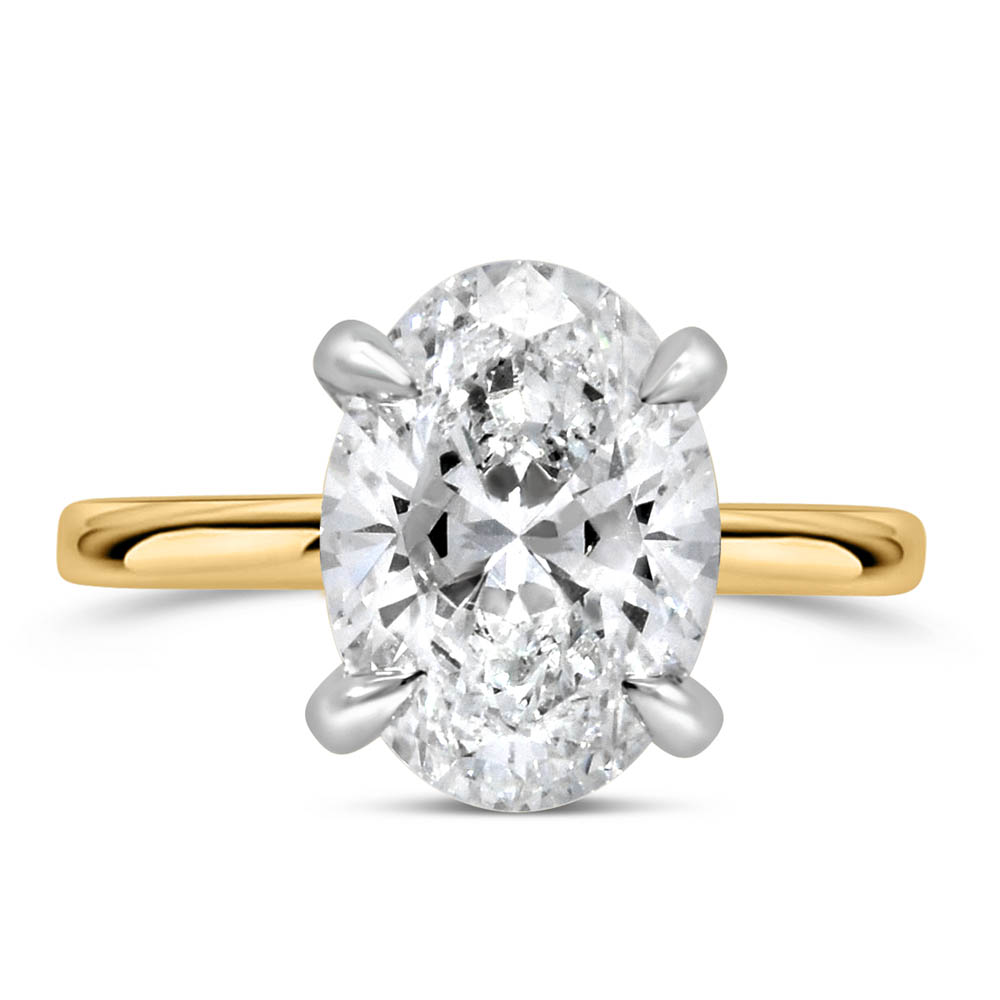Oval Solitaire Engagement Ring RIN-LER-0371