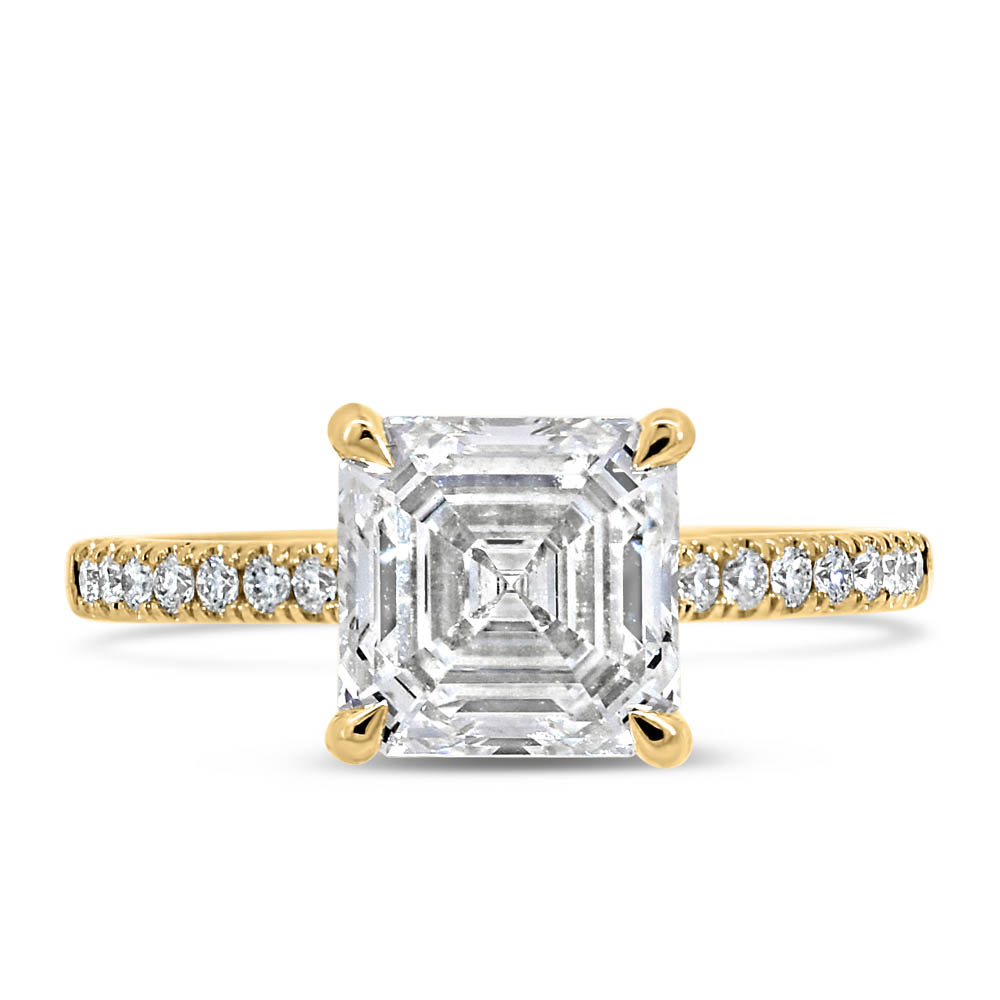 Square Emerald Cut Engagement Ring RIN-LER-0485