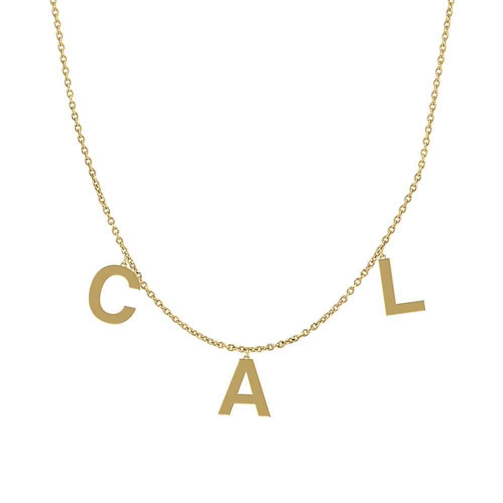 16"-18" Custom Initial Necklace in Select Metals with 2, 3 or 4 Letters