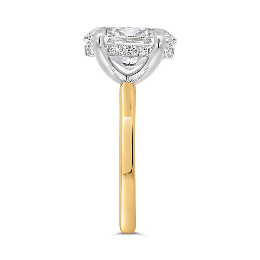Oval Solitaire Engagement Ring with 4.10 Carat TW of Lab Created Diamonds in 14kt Yellow Gold