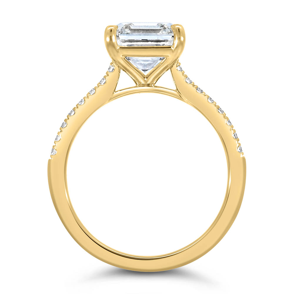 Square Emerald Cut Engagement Ring RIN-LER-0485