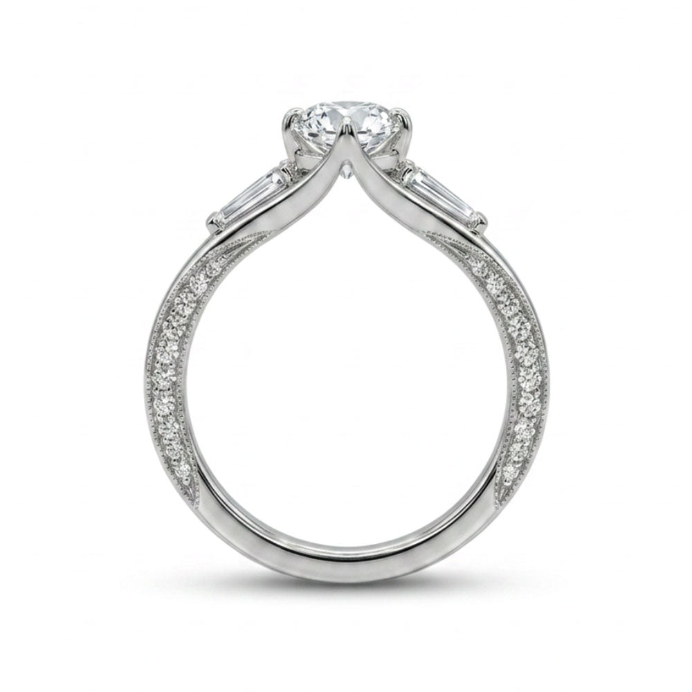 Marquise Engagement Ring with 2.00 Carat TW of Lab Created Diamonds in 14kt White Gold