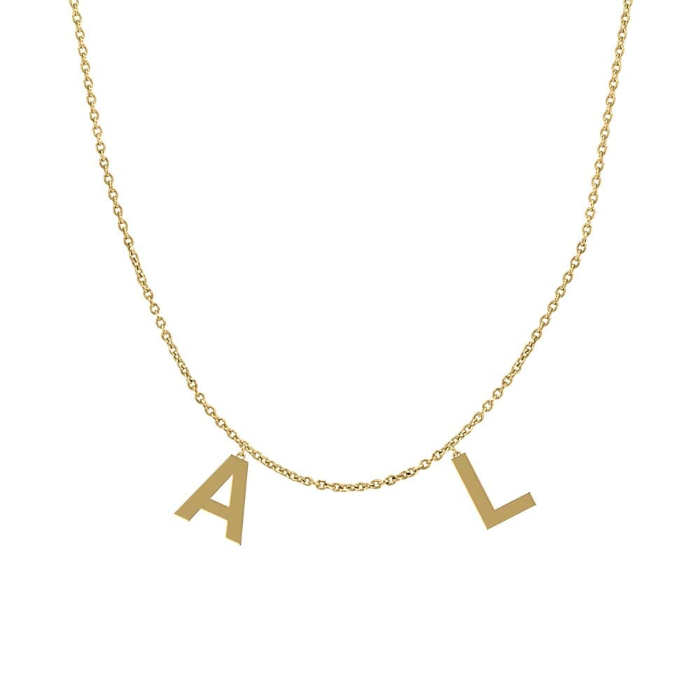 16"-18" Custom Initial Necklace in Select Metals with 2, 3 or 4 Letters