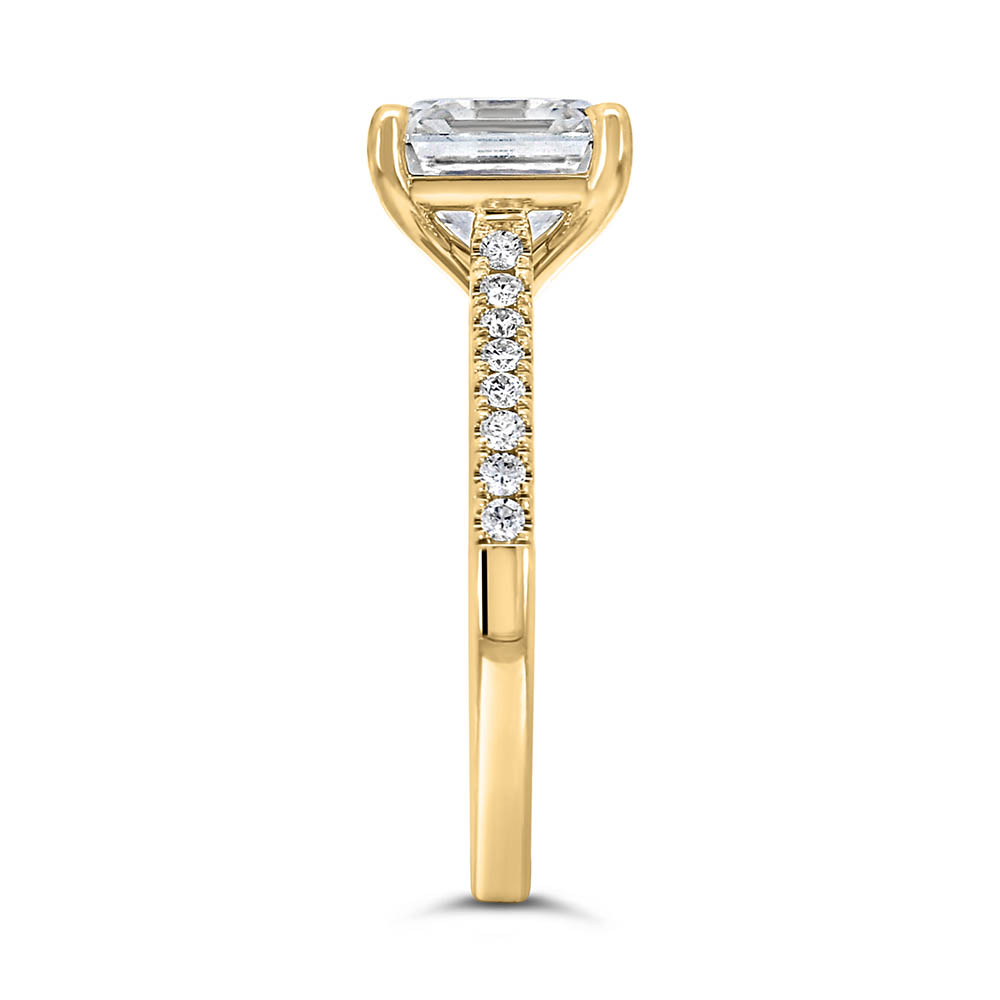 Square Emerald Cut Engagement Ring RIN-LER-0485
