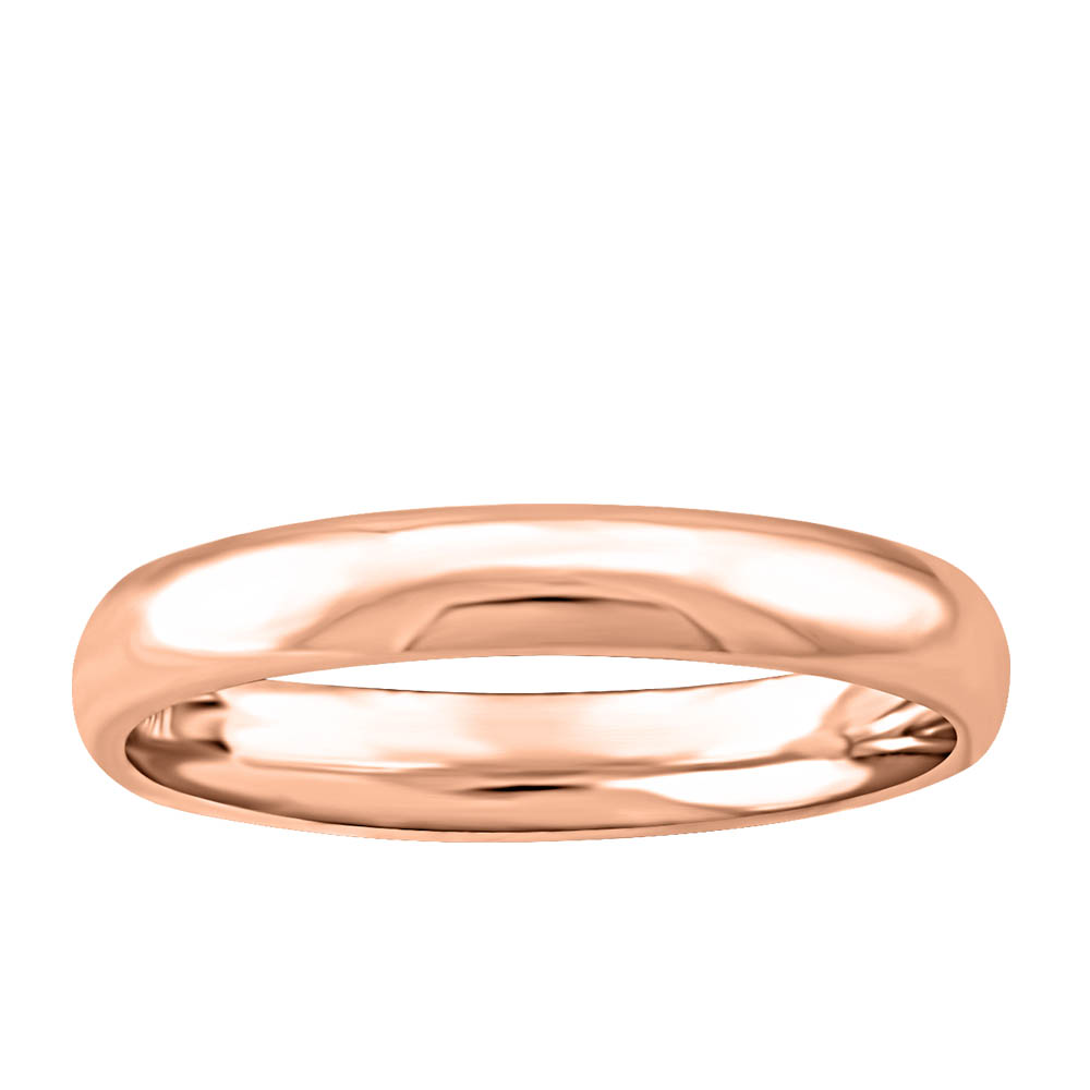 3MM Comfort Fit Wedding Band in 10kt Rose Gold