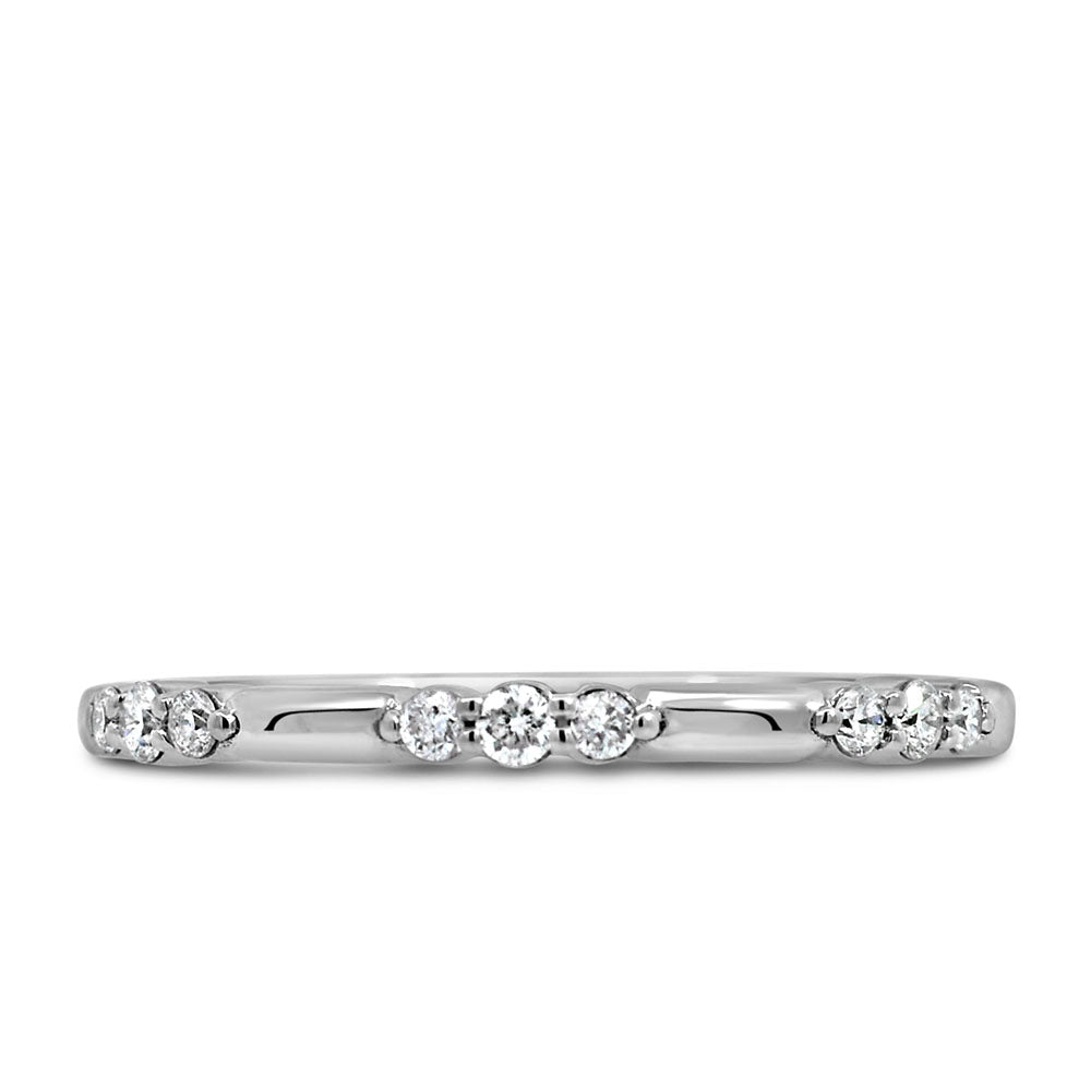 Stackable Ring with .13 Carat TW of Diamonds in 10kt White Gold
