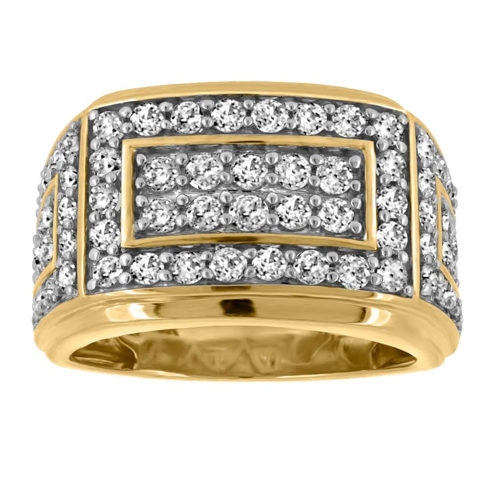 Men's Ring with 2.00 Carat TW of Diamonds in 10kt Yellow Gold