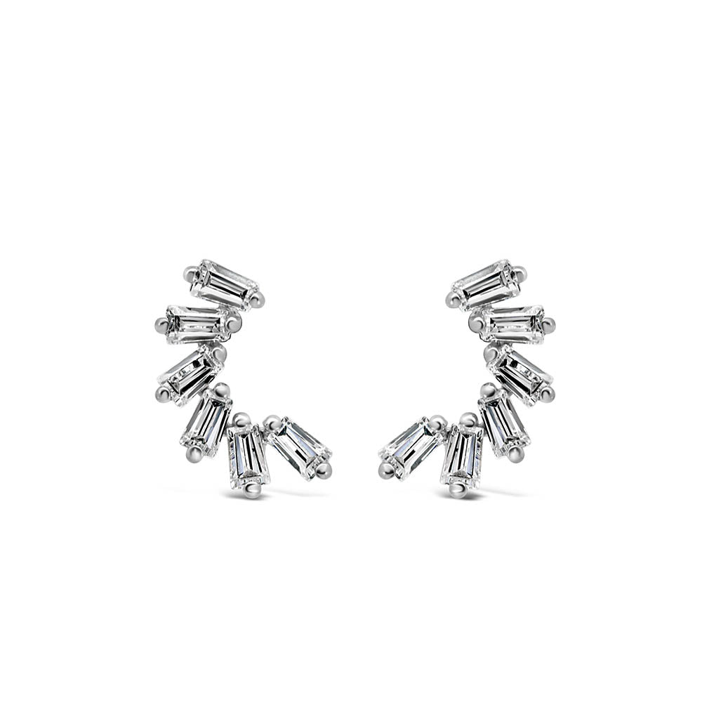 Earrings with Cubic Zirconia in Sterling Silver