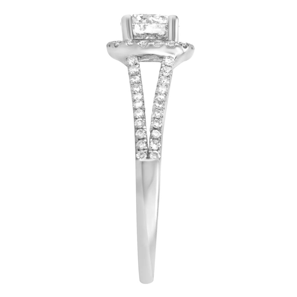Fire of the North Engagement Ring with 1.00 Carat TW of Diamonds in 18kt White Gold