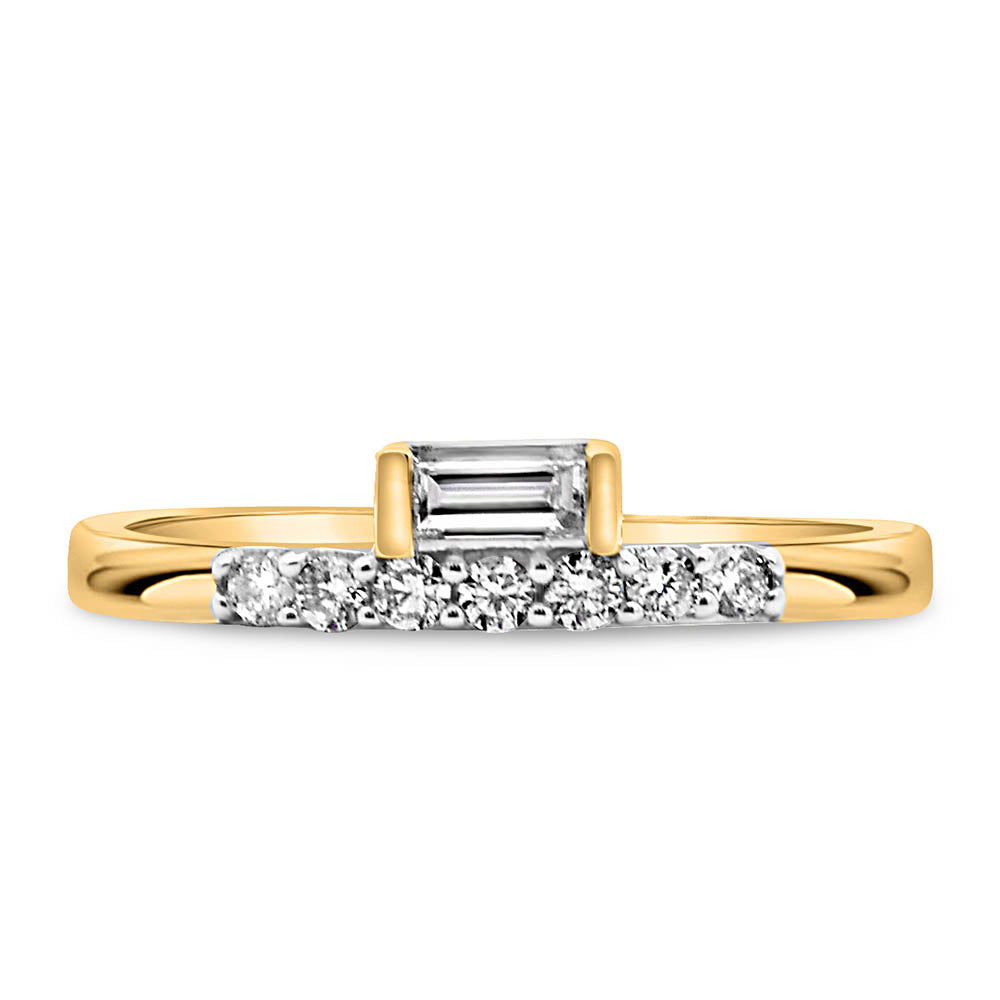 Diamond Ring with .25 Carat TW in 10kt Yellow Gold