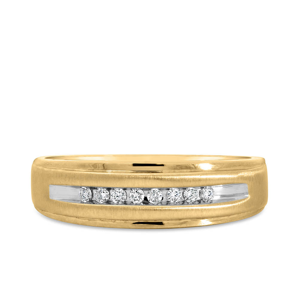 Men's Ring with .10 Carat TW of Diamonds in 10kt Yellow Gold