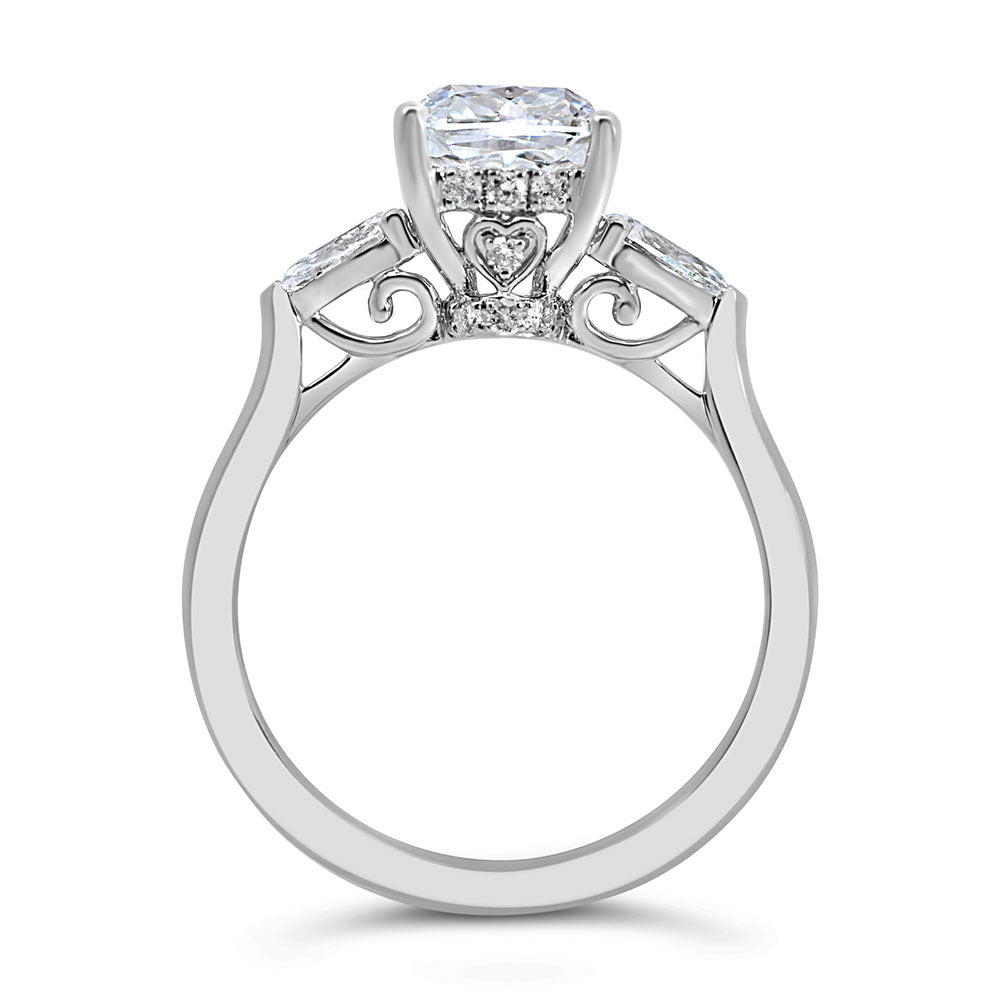 Cushion Cut Engagement Ring with 2.62 Carat TW of Lab Created Diamonds in 14kt White Gold