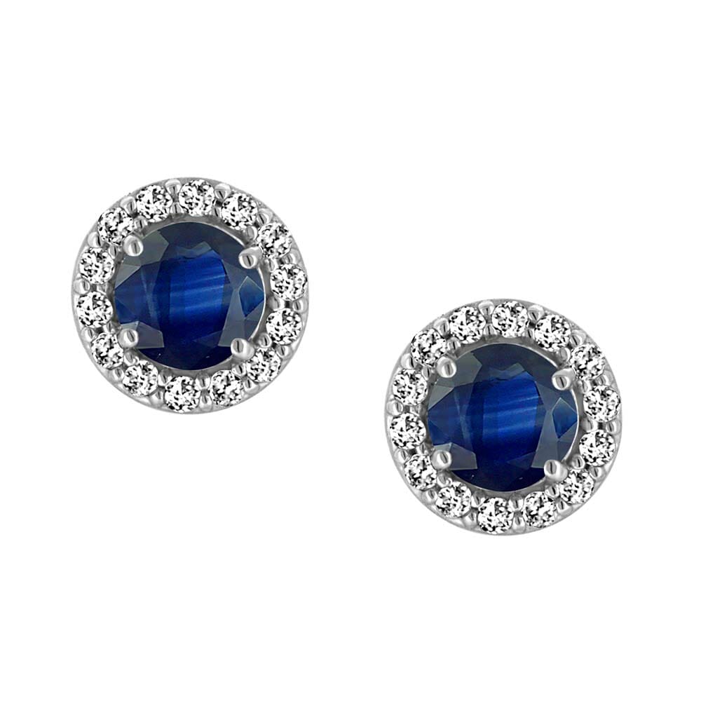 Birthstone Set Bundle with Created Sapphire and Cubic Zirconia in Sterling Silver
