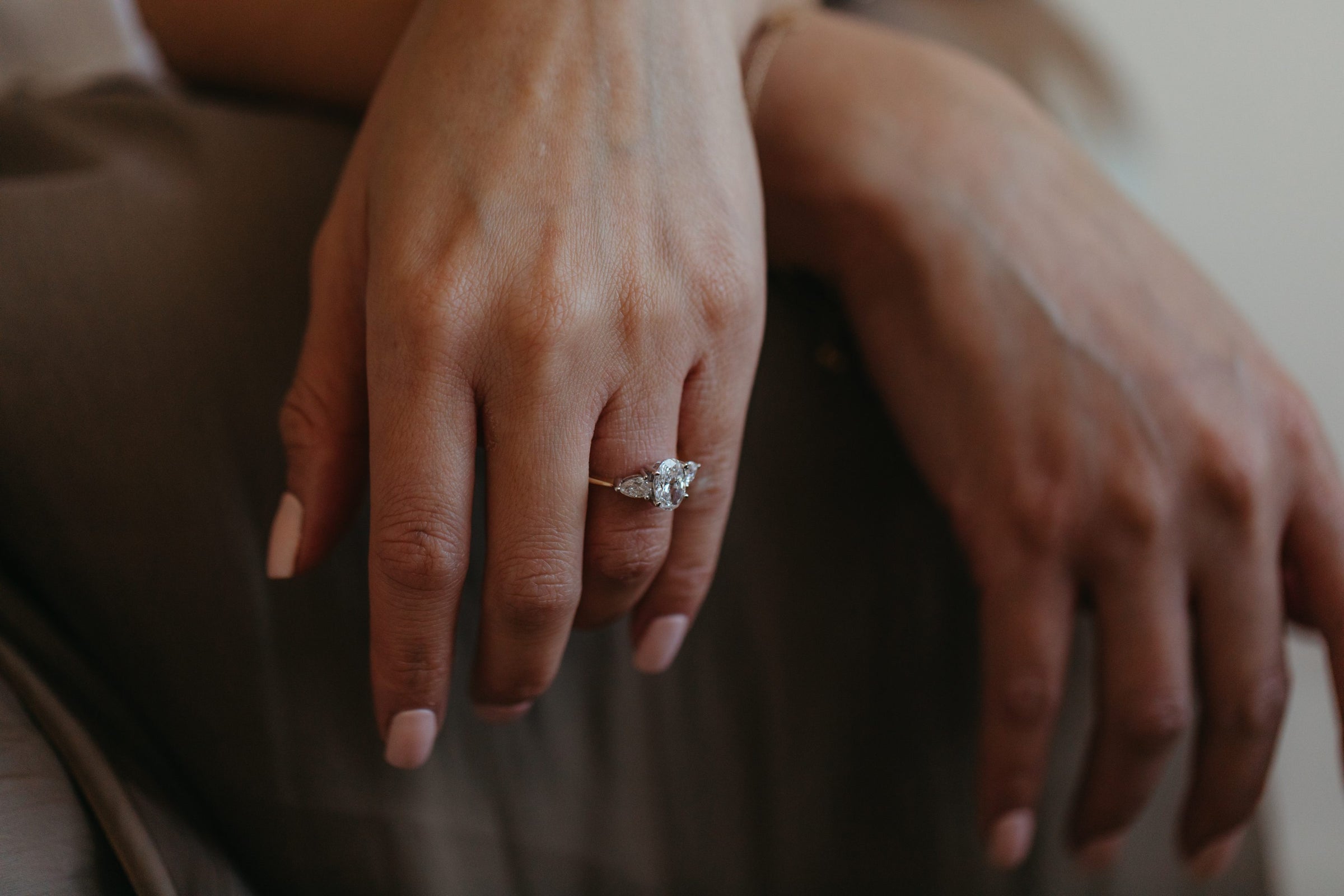Trinity Engagement Ring with 2.00 Carat TW of Lab-grown Diamonds in 14kt Yellow Gold