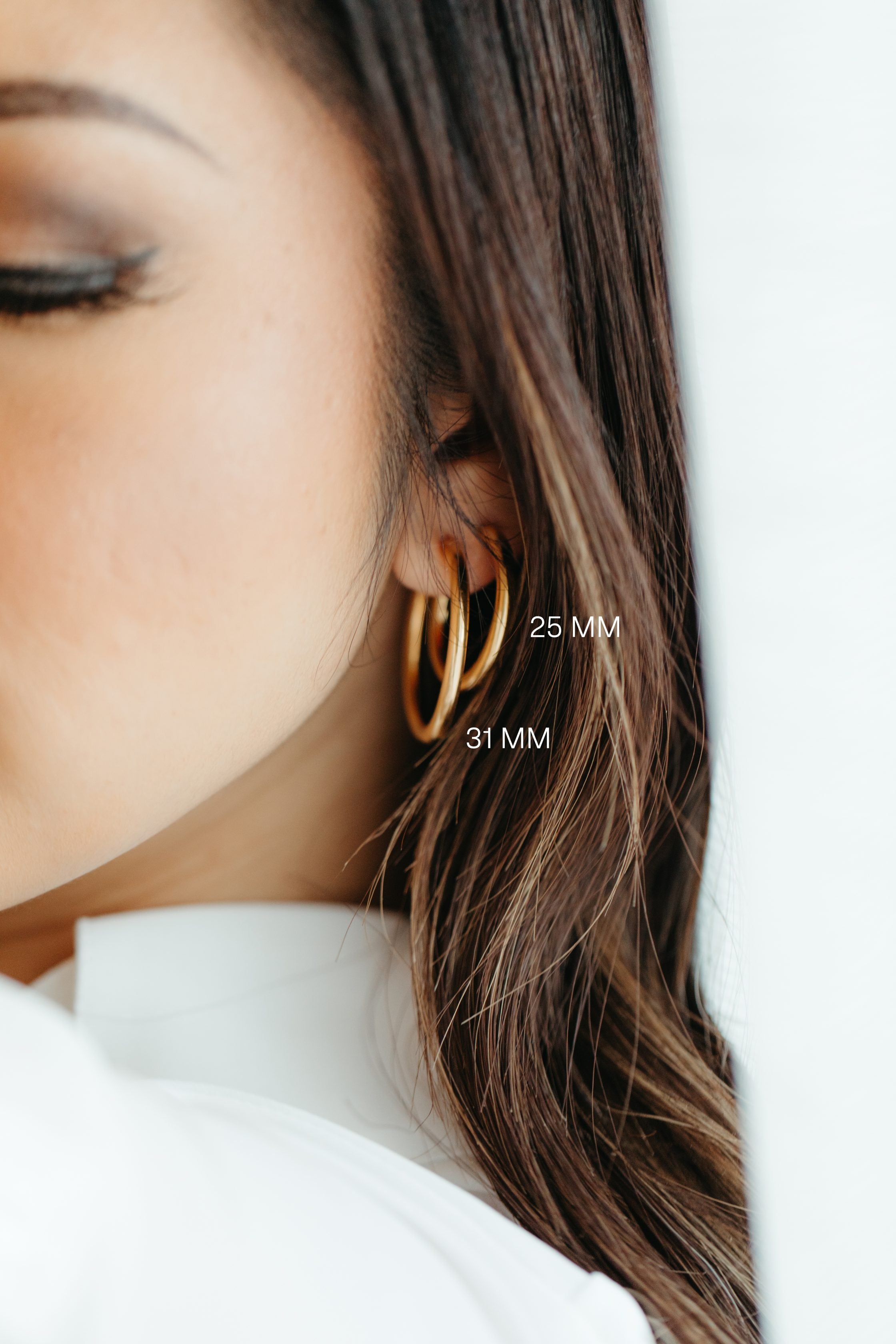 Katie 31MM Hoop Earrings in 10kt Yellow Gold