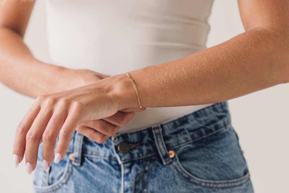 Rolo Paperclip Bracelet in 10kt Yellow Gold