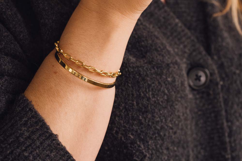 Open Bangle in Gold Vermeil