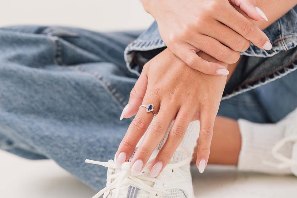 Marquise Blue Sapphire Ring