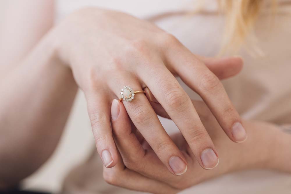 Diamond Opal Ring