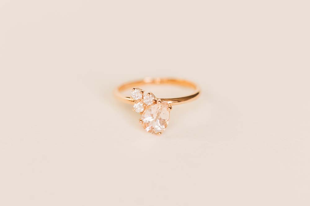 Pear Shape Morganite Ring