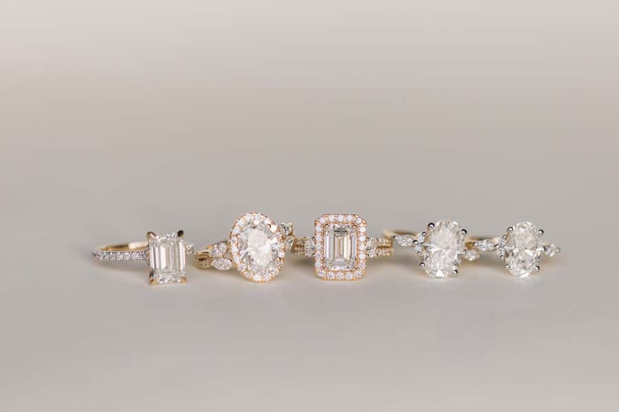 Emerald Cut Engagement Ring with 3.50 Carat TW of Lab Created Diamonds in 14kt Yellow Gold