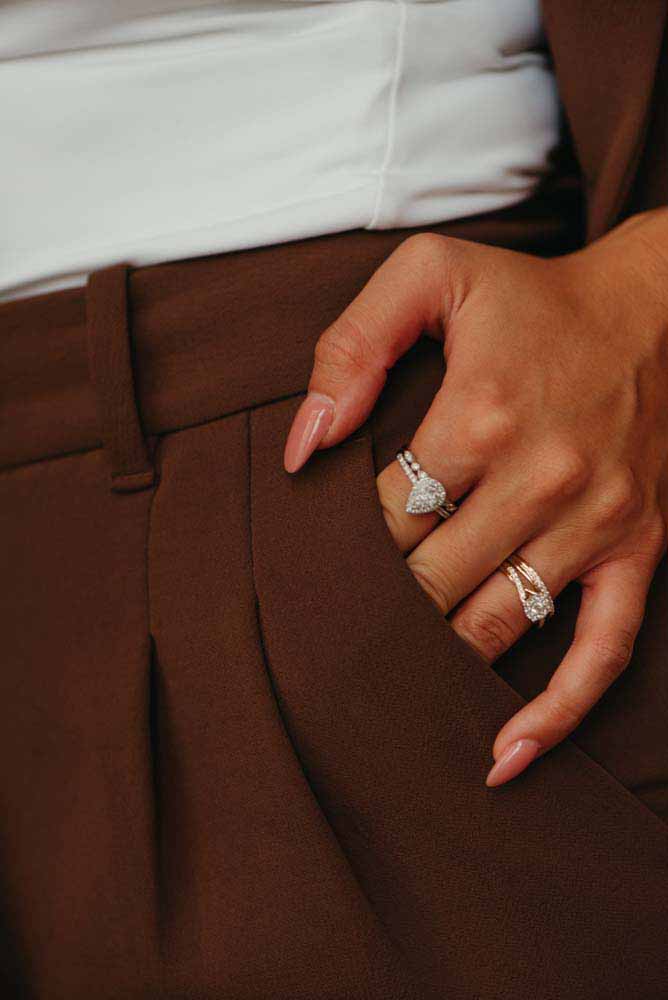 Halo Bridal Set with .50 Carat TW of Diamonds in 10kt White Gold