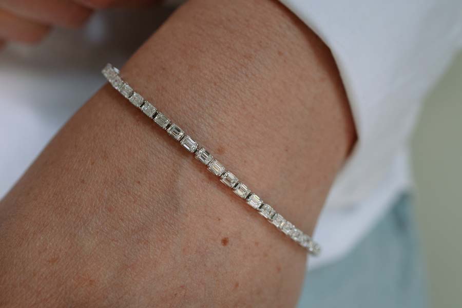 Bracelet with 5.00 Carat TW of Lab Created Diamonds in 14kt White Gold