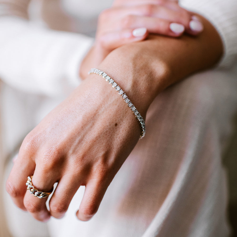7.5" Classic Tennis Bracelet with 3.00 Carat TW of Lab Created Diamonds in 14kt White Gold