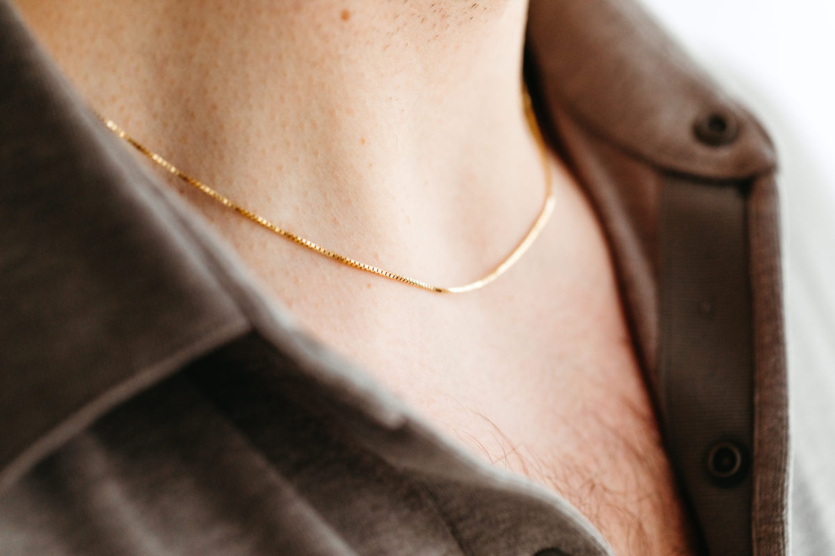 18″-20″ Box Chain In 10kt Yellow Gold