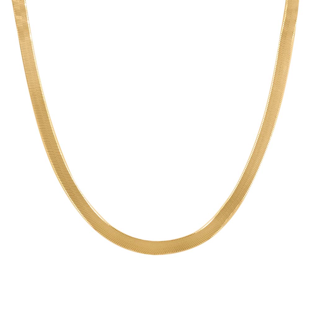 16"-18" 4MM Herringbone Chain in 10kt Yellow Gold