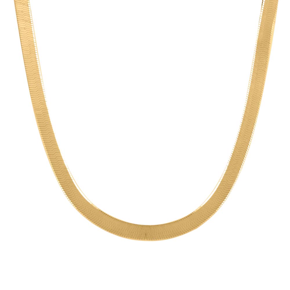 16"-18" 5MM Herringbone Chain in 10kt Yellow Gold
