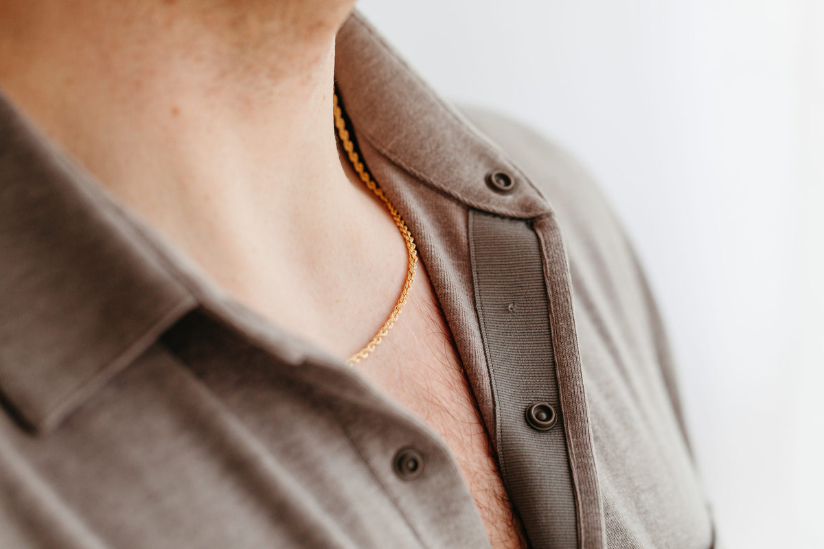 18"-22" 2mm Rope Chain in 10kt Yellow Gold