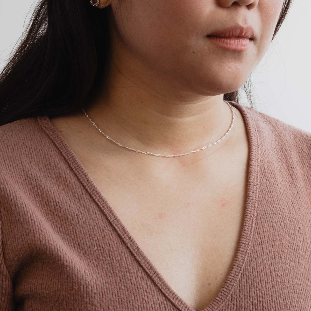 16"-20" Singapore Chain in Sterling Silver