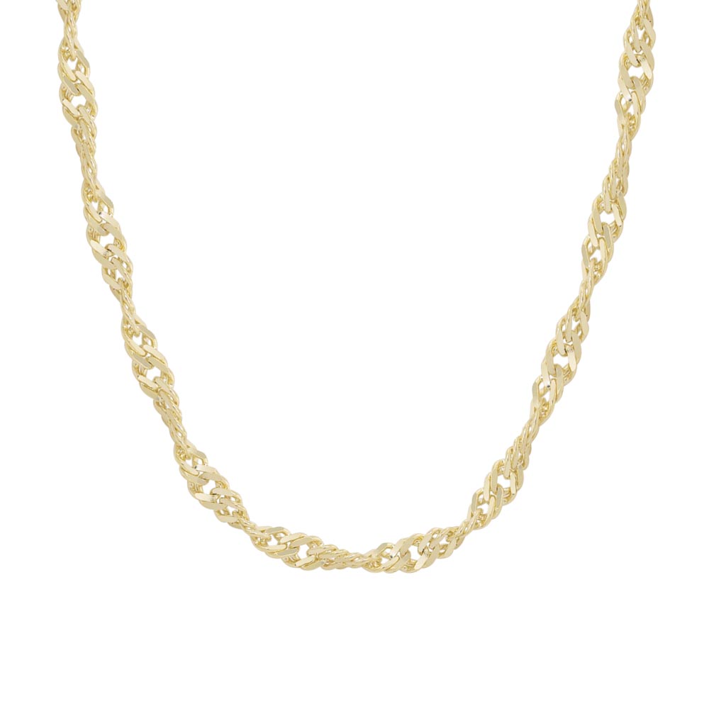 18"-20" Singapore Chain in 10kt Yellow Gold