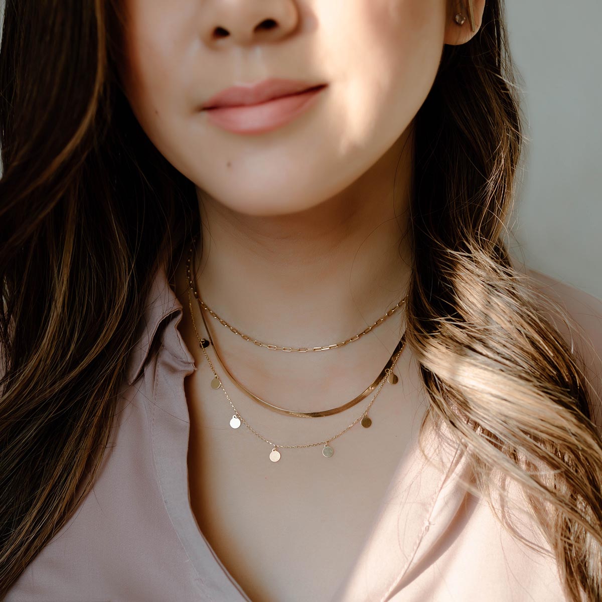 15"-16" Cosmic Necklace in 10kt Yellow Gold