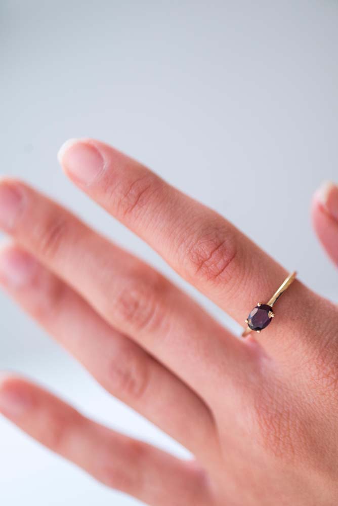 Oval Garnet Ring