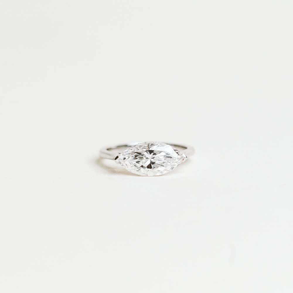 Marquise Cut Diamond Engagement Ring with 1.62 Carat TW of Lab Created Diamonds 14KT White Gold