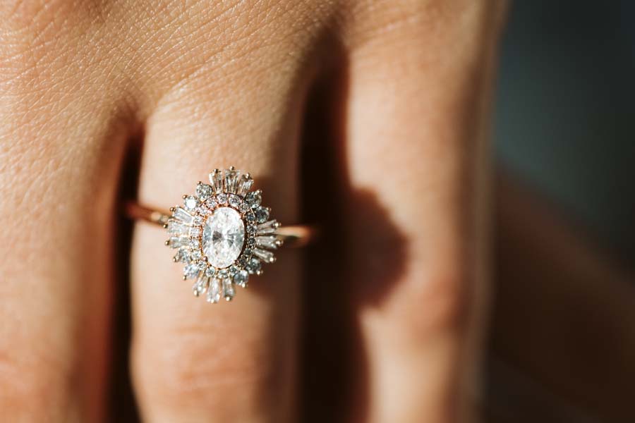 engagement ring with .40 Carat TW Crafted in 14kt Rose Gold