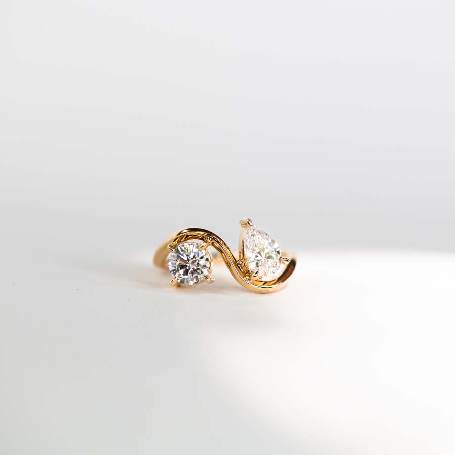 Engagement Ring with 1.53 Carat TW of Lab Created Diamonds in 14kt Yellow Gold