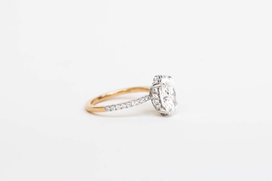 Ring with 2.25 Carat TW of Lab Created Diamonds in 14kt Yellow Gold