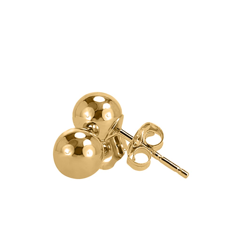5MM Ball Stud Earrings in 14kt Yellow Gold