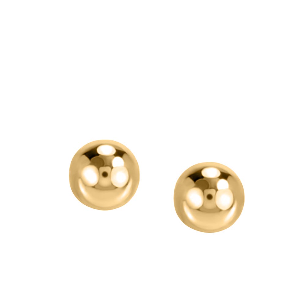 5MM Ball Stud Earrings in 14kt Yellow Gold