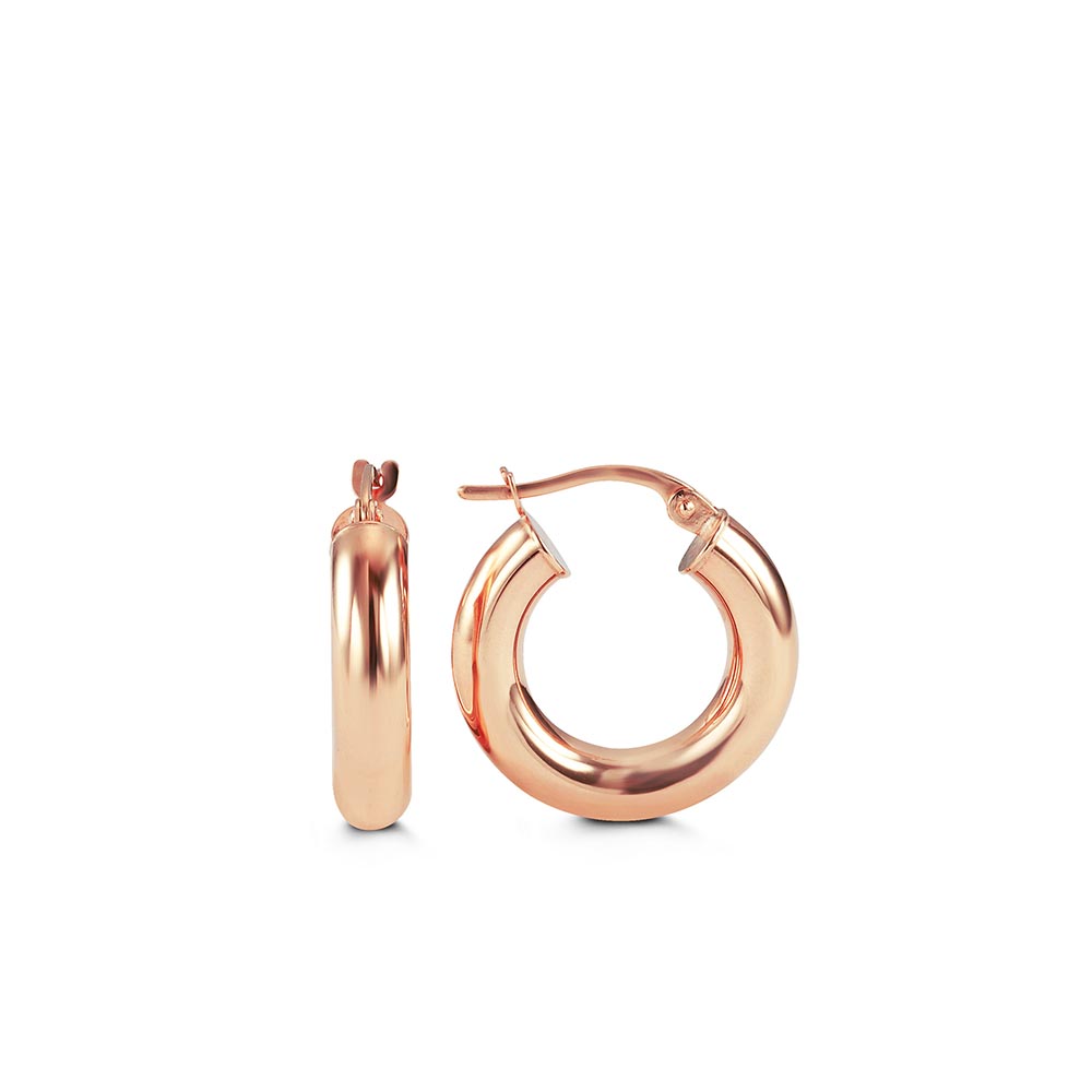 Hailey Weightless 17MM Hoop Earrings in 10kt Rose Gold