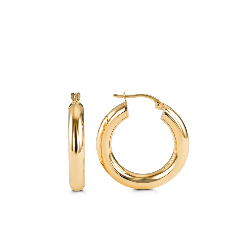 Hailey Weightless 23MM Hoop Earrings in 10kt Yellow Gold
