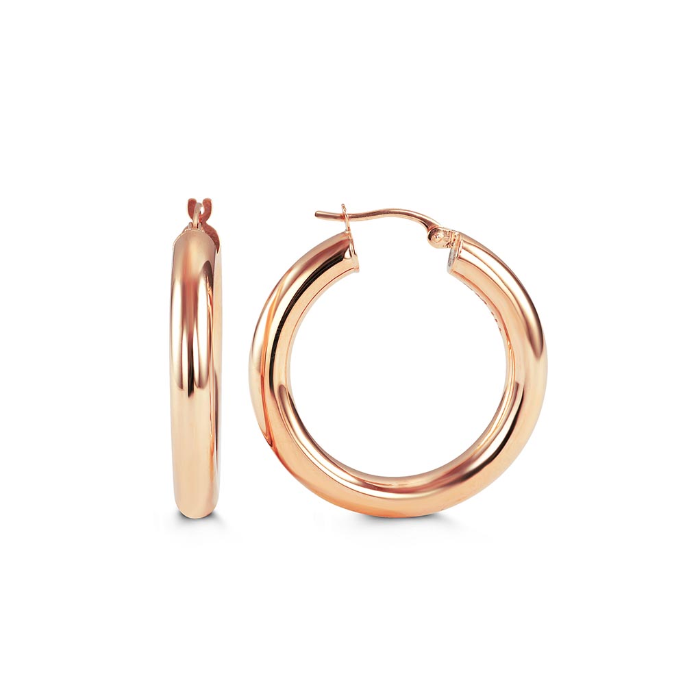 Hailey Weightless 27MM Hoop Earrings in 10kt Rose Gold