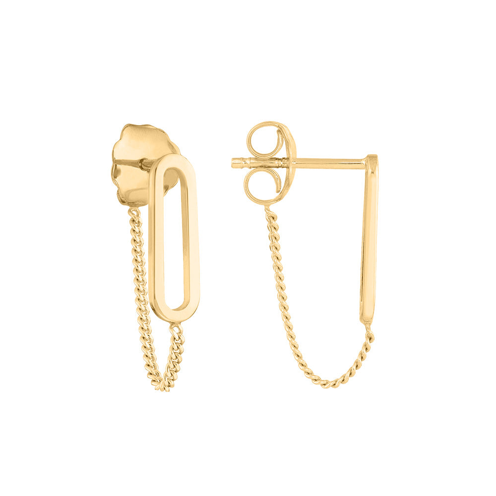 Front to back paperclip earrings
