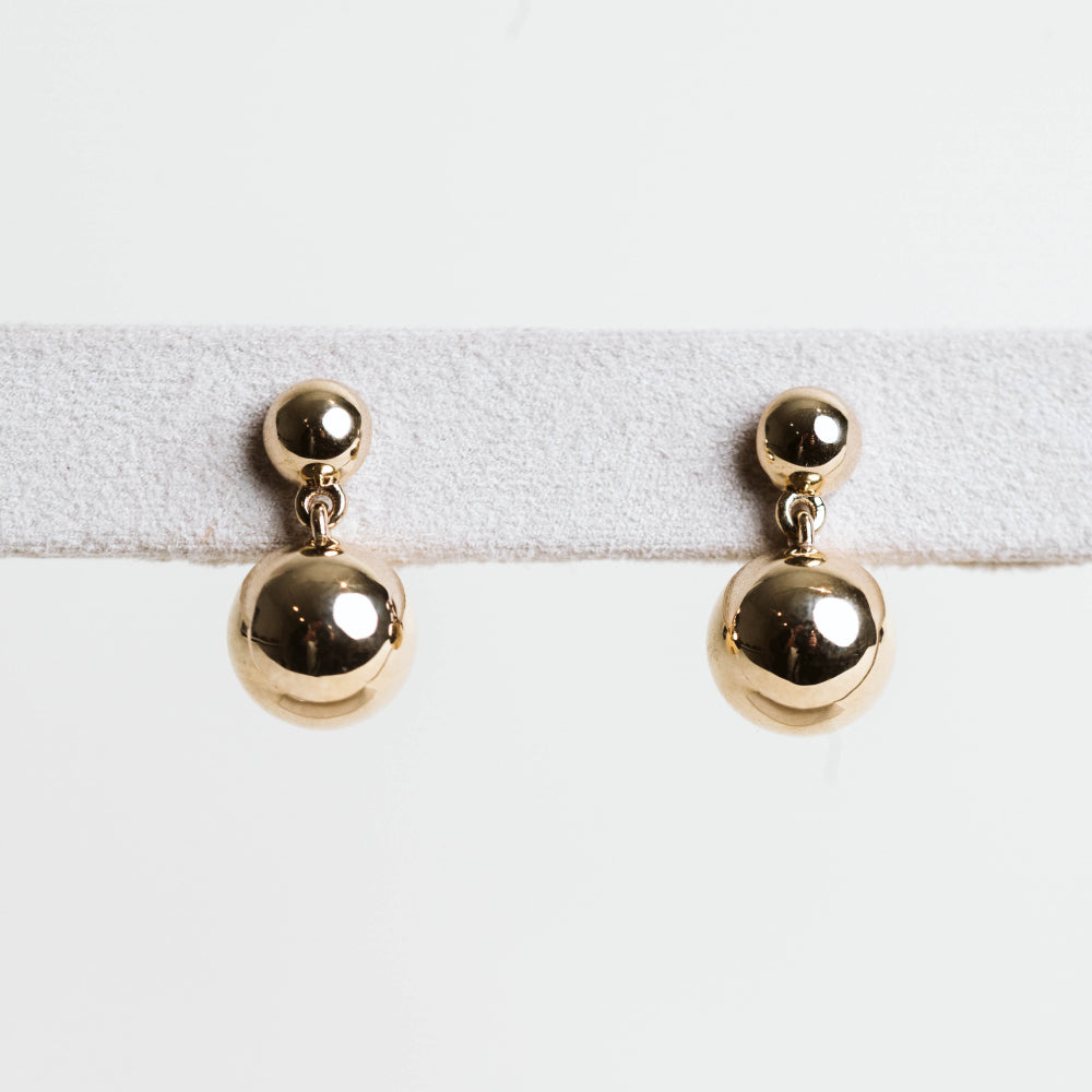 Ball Earrings in 10KT Yellow Gold