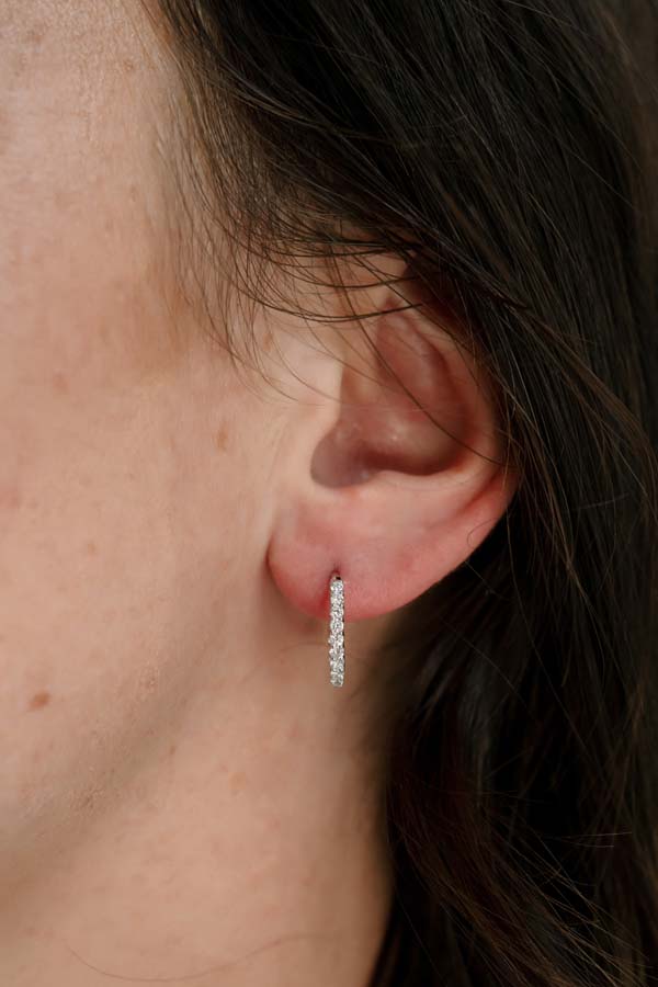 Earrings with 1.00 Carat TW of Lab Created Diamonds in 14kt White Gold