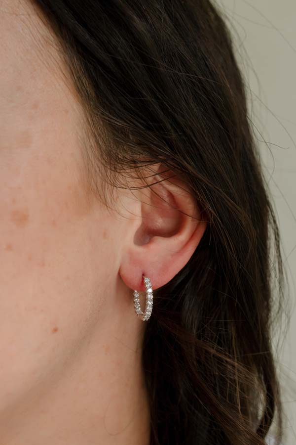 Earrings with 1.00 Carat TW of Lab Created Diamonds in 14kt White Gold